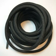 Black round boot shoe laces