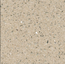 Beige Sparkle Quartz Kitchen