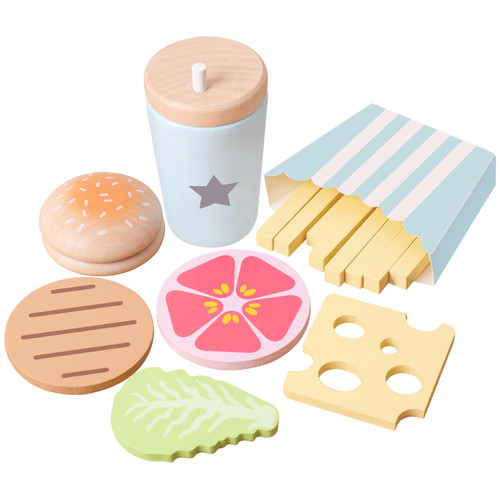 Wooden burger fries - &, kitchen