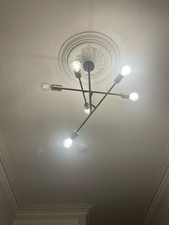 B&Q GoodHome Monzoni Black And Gold Ceiling Light Fitting