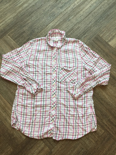 Gap flannel shirt pink plaid - gap,