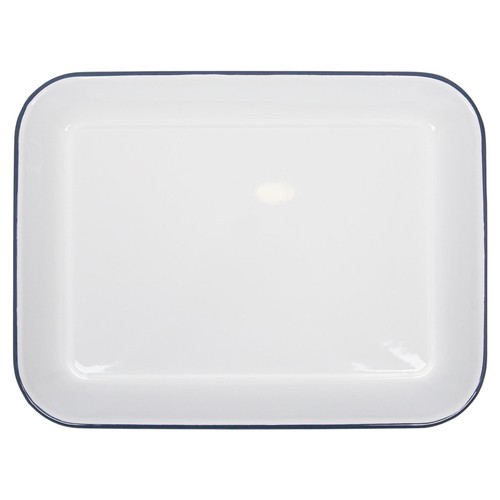 White rectangle enamel baking - white,