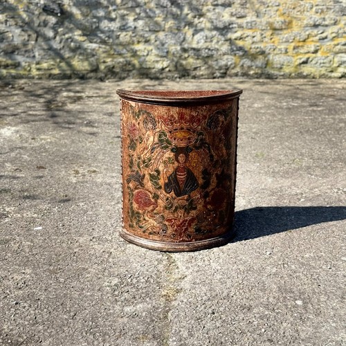 Antique leather stick - leather, stand