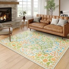 Floral Carpet Mat Soft Flannel