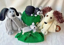 Hand Knitted Dog, Bulldog Or Cat Tea Cosy Medium / Large Pot (2.5 Pint)