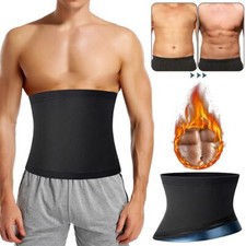 Men Waist Trainer Body Shaper Slimming Sweat Sauna Tummy Control Trimmer Belt UK