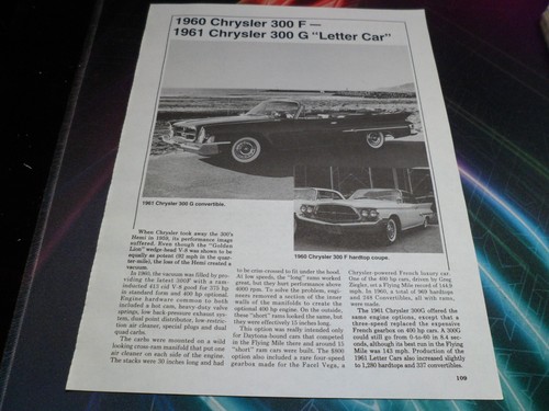 Original 1960 chrysler 300 - 1960,