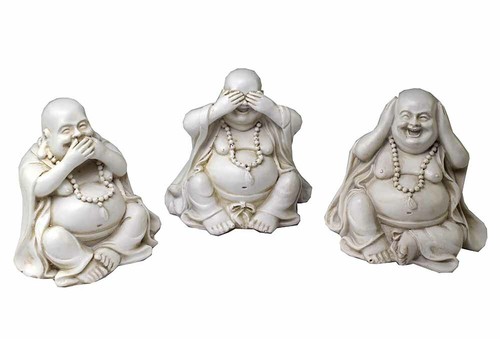 Silver wise monkey monk - wise,