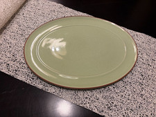 DENBY JUICE Oval Serving PLATTER 14 5/8 inches x 10 7/8 inches Apple Green