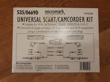 Universal Scart / Camcorder Kit connections for all video, TV, camcorder & Hi-Fi