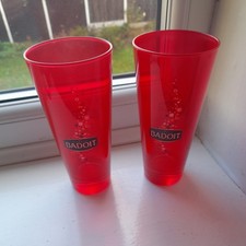 Badoit Tumbler  Red Glass like