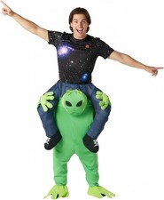 Adult Alien Piggyback Costume Men`s Women`s Ride On Halloween Fancy Dress