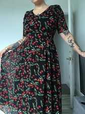 Voodoo Vixen Cherry Dress Black XL (14)