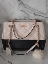 RIVER ISLAND Black / ECRU Handbag, new with tags 