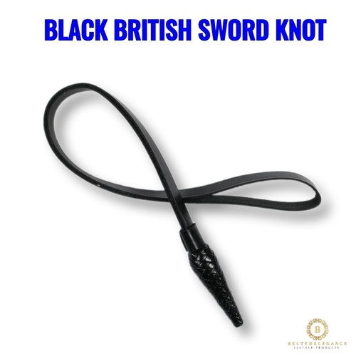 British black leather sword - black,