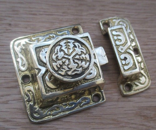 Brass knob latch ornate - knob,