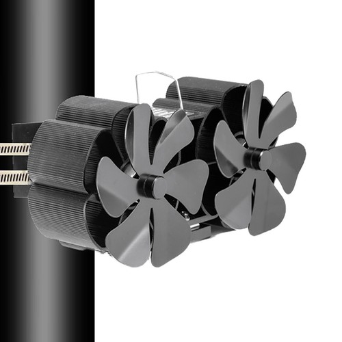 Double stove fan for fireplace - double,