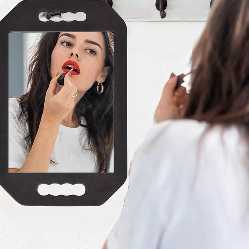Hand held mirror with - held,