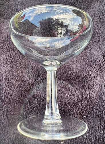 Clear glass champagne coupe - clear,
