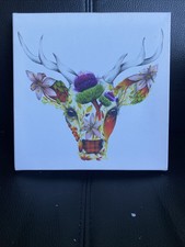 Kat Baxter Stirling Stag Print Canvas 20 X 20 Cms