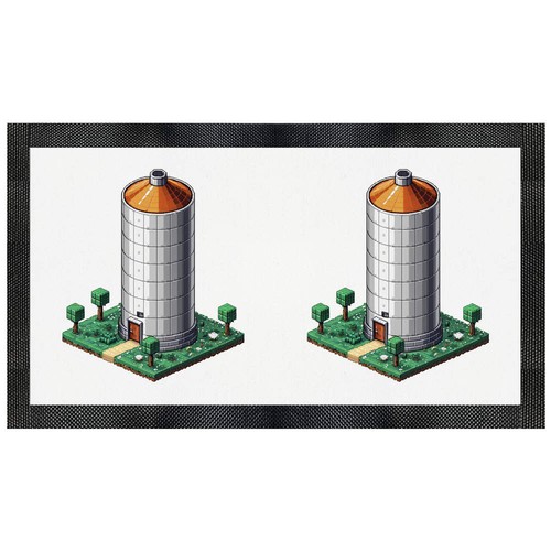 Pixel style silo pet - style,