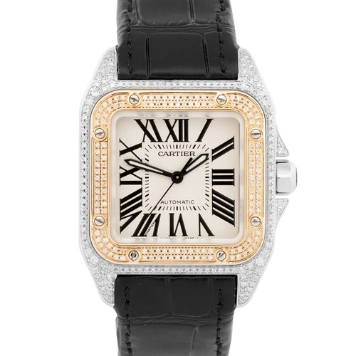 Cartier santos 100 pave - 100,