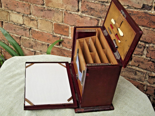 Leather covered writing box