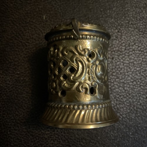 Vintage brass stamp dispenser - brass,