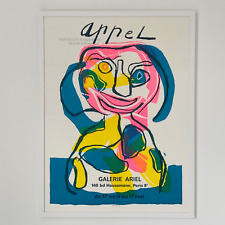 Original 1969 Karel Appel Paris Gallery Exhibition Vintage Poster Midcentury 