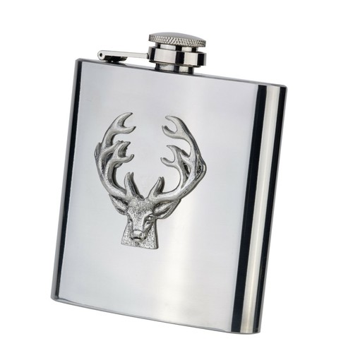 6oz stainless steel stag - stainless,