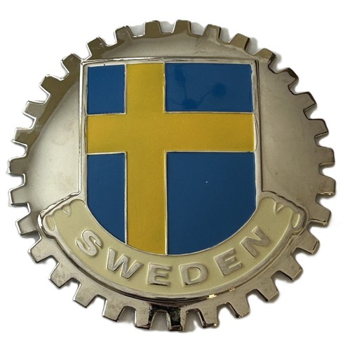 Swedish flag car grille badge - flag,
