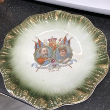 1902 Coronation 9" Plate King Edward VII