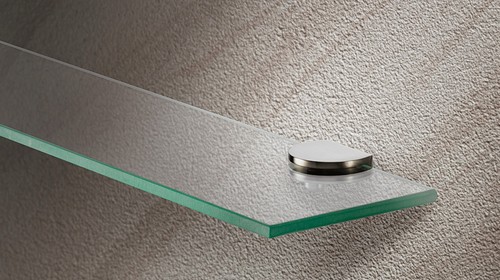 Clear toughened glass shelf - toughened,