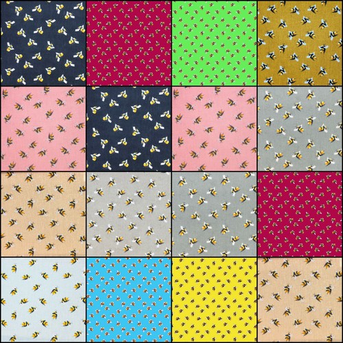 Cotton fabric bee - cotton, for