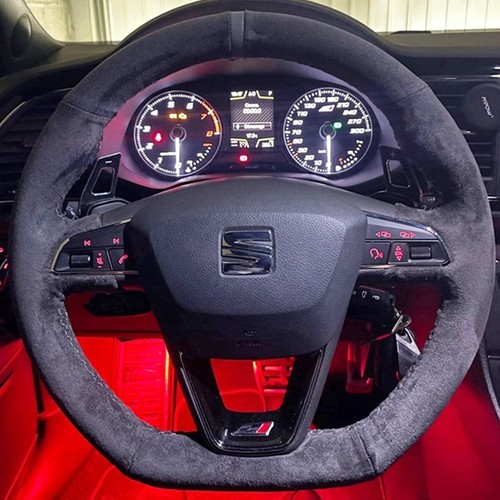 Suede steering wheel cover - suede,