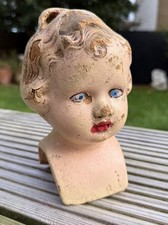 Antique doll head painted - antique,