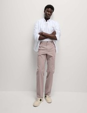 Marks & Spencer Mens Pink Cotton Chino Men Trousers - M&S