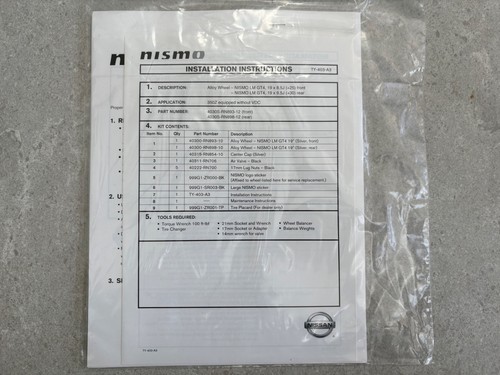 Genuine nismo lmgt4 wheel - genuine,