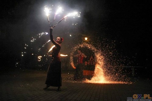 Electric pyrotechnic poi - poi, set