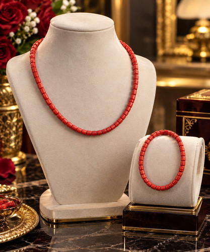 Luxurious necklace and - a,