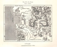 Giara sardinia sketch map - sardinia.,