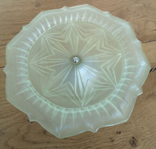 Vintage Art Deco Green Glass