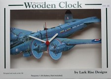 Hand Made Wooden Aviation Clock Avro Shackleton- Gift Boxed 