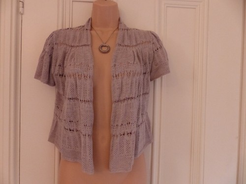 Cute open knit short - , sleeve