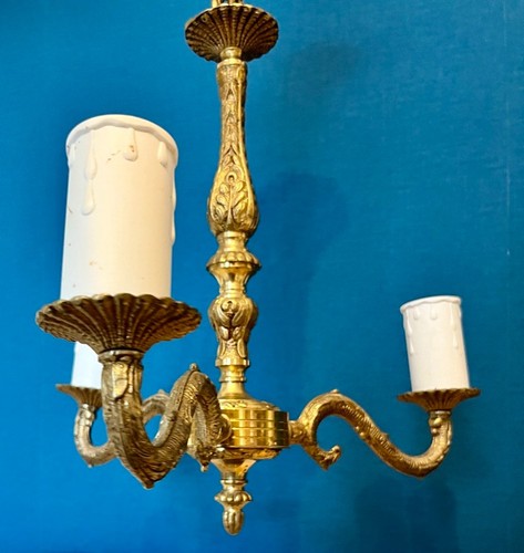 Vintage brass arm chandelier - vintage, 3