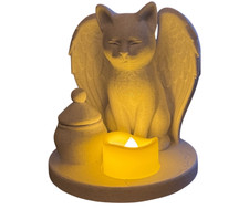 Angel Cat on Cloud Urn