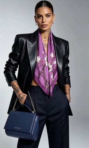 Mauve purple scarf arty - mauve,
