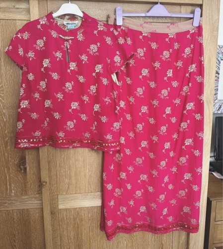 Monsoon deep pink gold silk - monsoon,