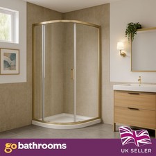Gold Quadrant Shower Enclosure