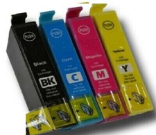 Set of 4  Ink Cartridges For Epson  WF-2530WF Printer